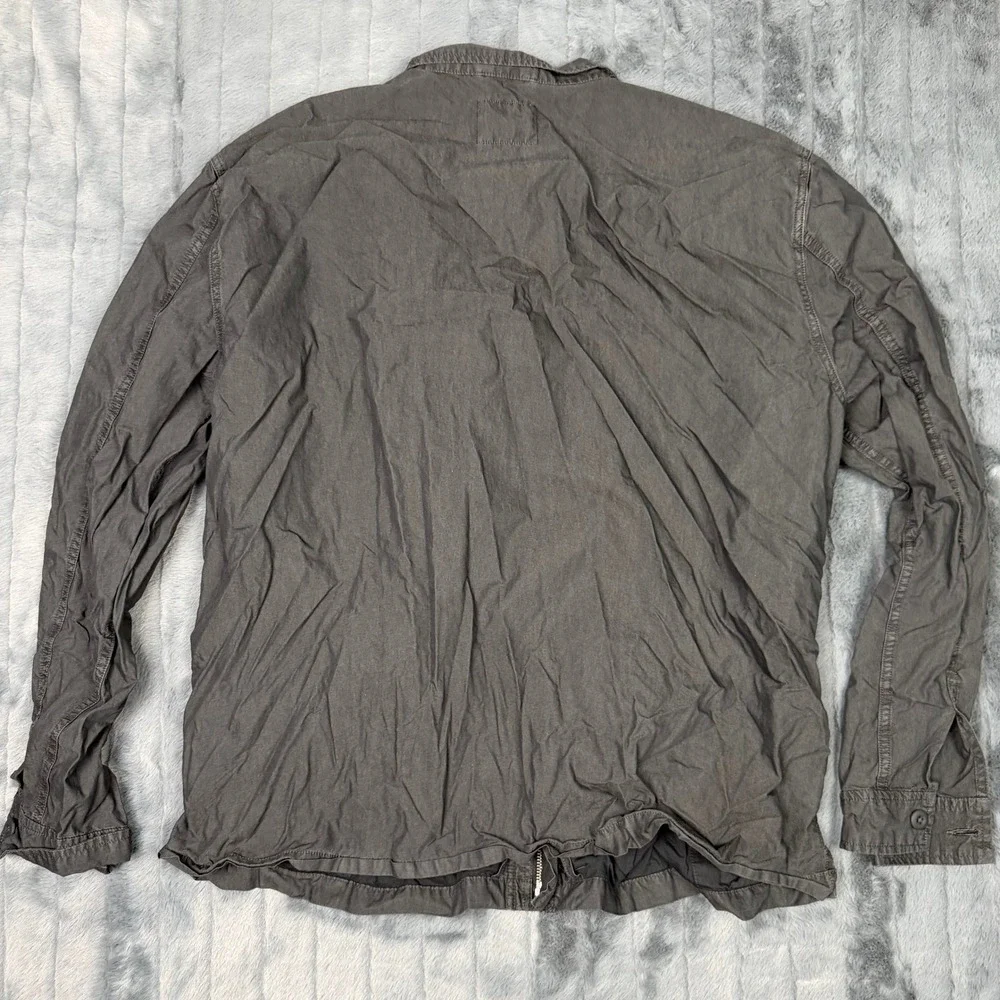 Lucky Brand Mens XXL Charcoal Gray Utility Field Jacket Cotton Nylon Zip Button